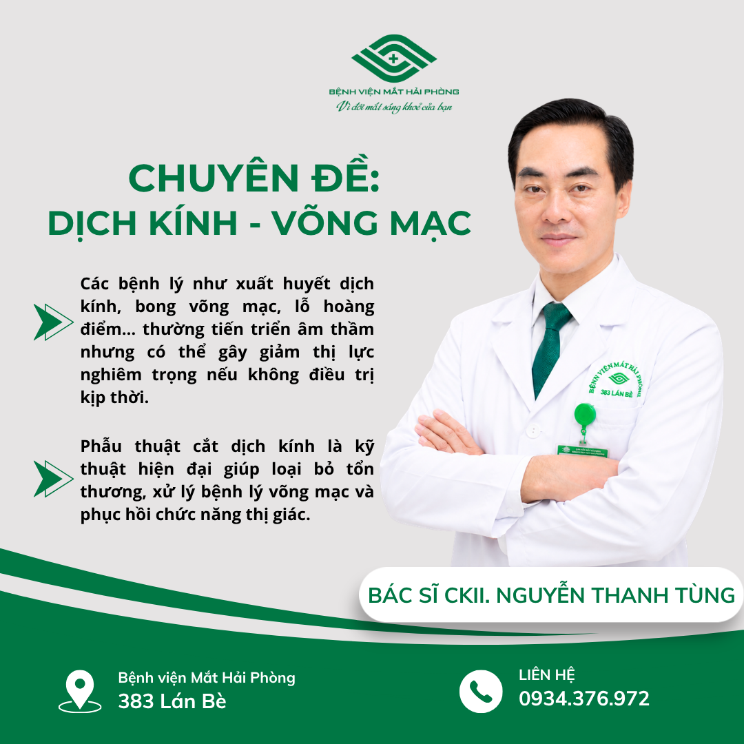 Bác sĩ CKII. Nguyễn Thanh Tùng và Chuyên đề Dịch kính - Võng mạc